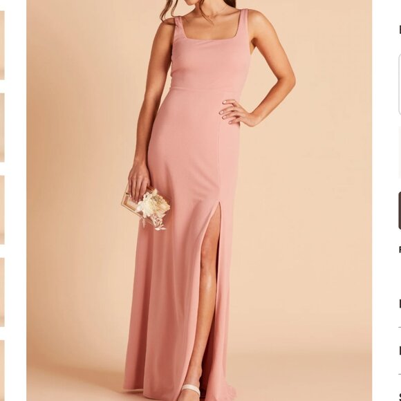 Birdy Grey Alex Dress Crepe Dusty Rose Bridesmaid Dress Size XS - Picture 1 of 6